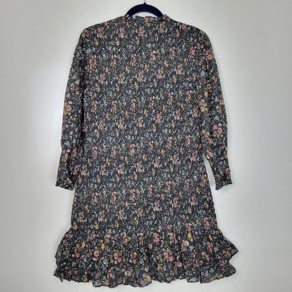 NWT Veronica Beard Farha Floral Smocked Ruffled Minidress Size 12 - Picture 7 of 15